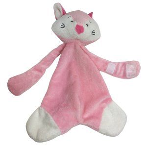 Baby Ganz Finley Fox Pacifier Cozy Lovey Security Blanket Pink White 11" Toy